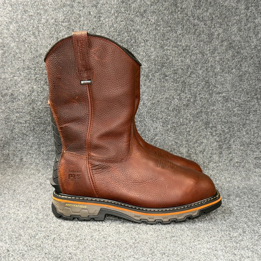 Timberland Pro True Grit Wellington Boots Men's‎ 9 Brown Leather Composite Toe